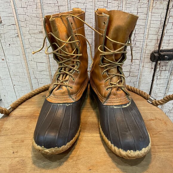 Vintage L.L.Bean Men's Maine Hunting Shoes, 10" in the brown/brown Men's 13 - Picture 1 of 7